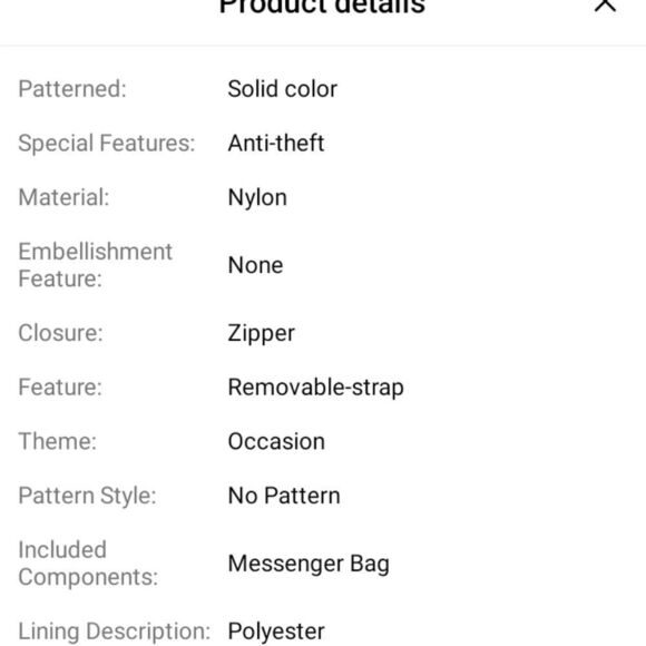 Multifunctional Amazing Solid Nylon Bag, Large Capacity Shoulder Bag. NEW NWT - Picture 15 of 16